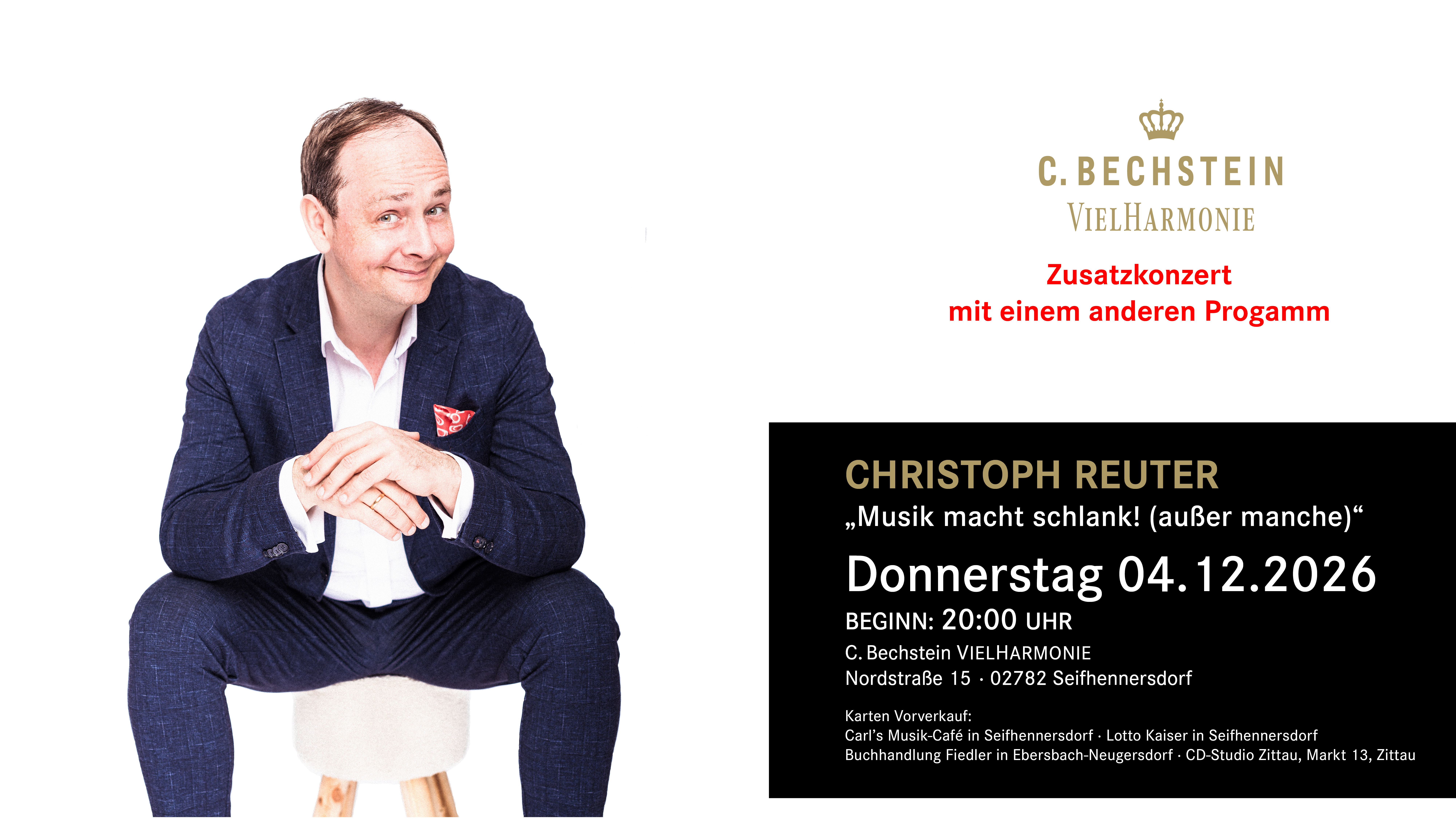 Christoph Reuter  Zusatzkonzert - Musik macht Schlank! außer manche